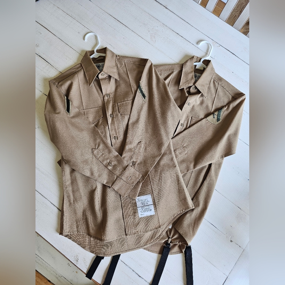 USMC Tan Button-Up Shirts